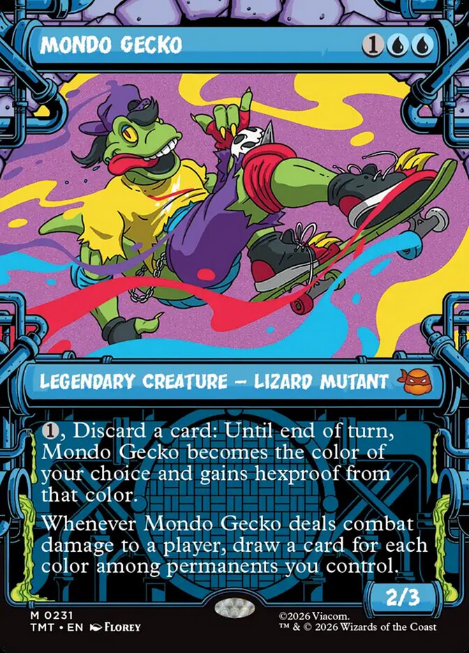 Mondo Gecko Foil Showcase Borderless – Magic: The Gathering карта от Teenage Mutant Ninja Turtles