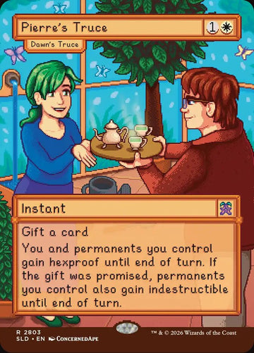 Dawn's Truce „Pierre's Truce“ – Magic: The Gathering карта от Secret Lair x Stardew Valley