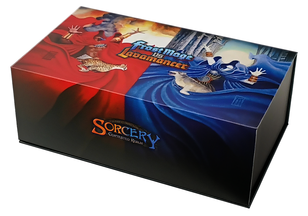 Sorcery Frost Mage vs Lavamancer Preconstructed Deck Display с 2 тестета