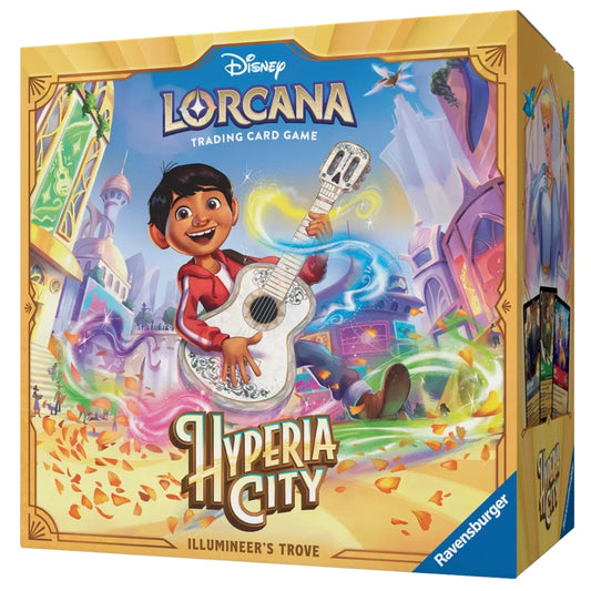 Disney Lorcana Hyperia City Illumineer's Trove — съдържание