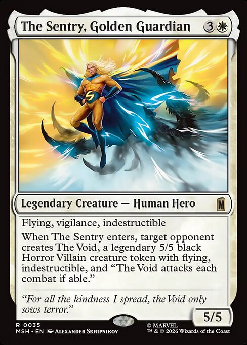 The Sentry, Golden Guardian (Rare) – MSH – NM – EN