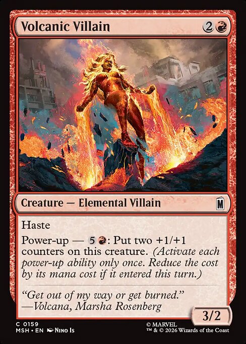 Volcanic Villain (Foil Common) – MSH – NM – EN