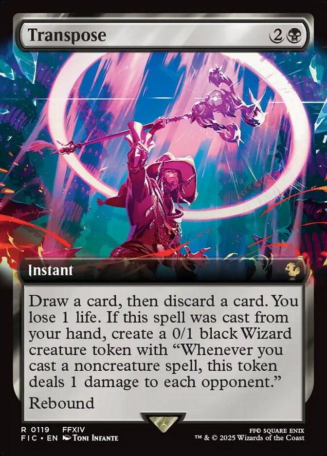 Transpose Extended Art – Magic: The Gathering карта от Final Fantasy Commander