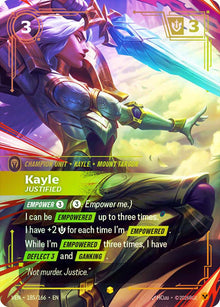 Kayle, Justified Showcase – Riftbound TCG карта
