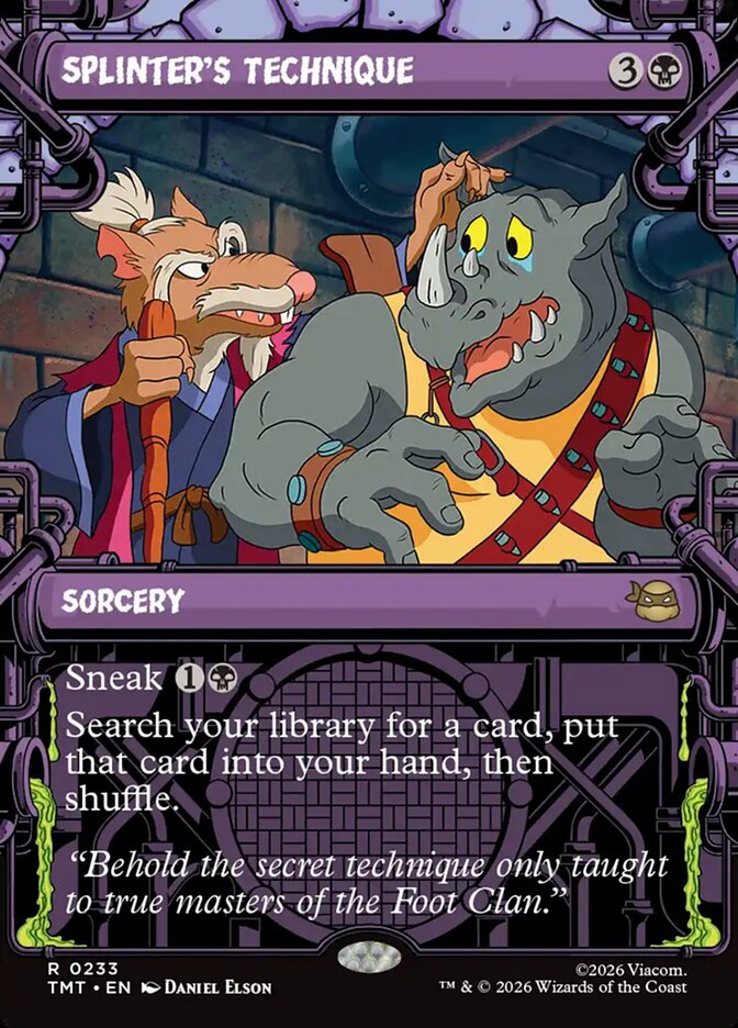 Splinter's Technique Showcase Borderless – Magic: The Gathering карта от Teenage Mutant Ninja Turtles