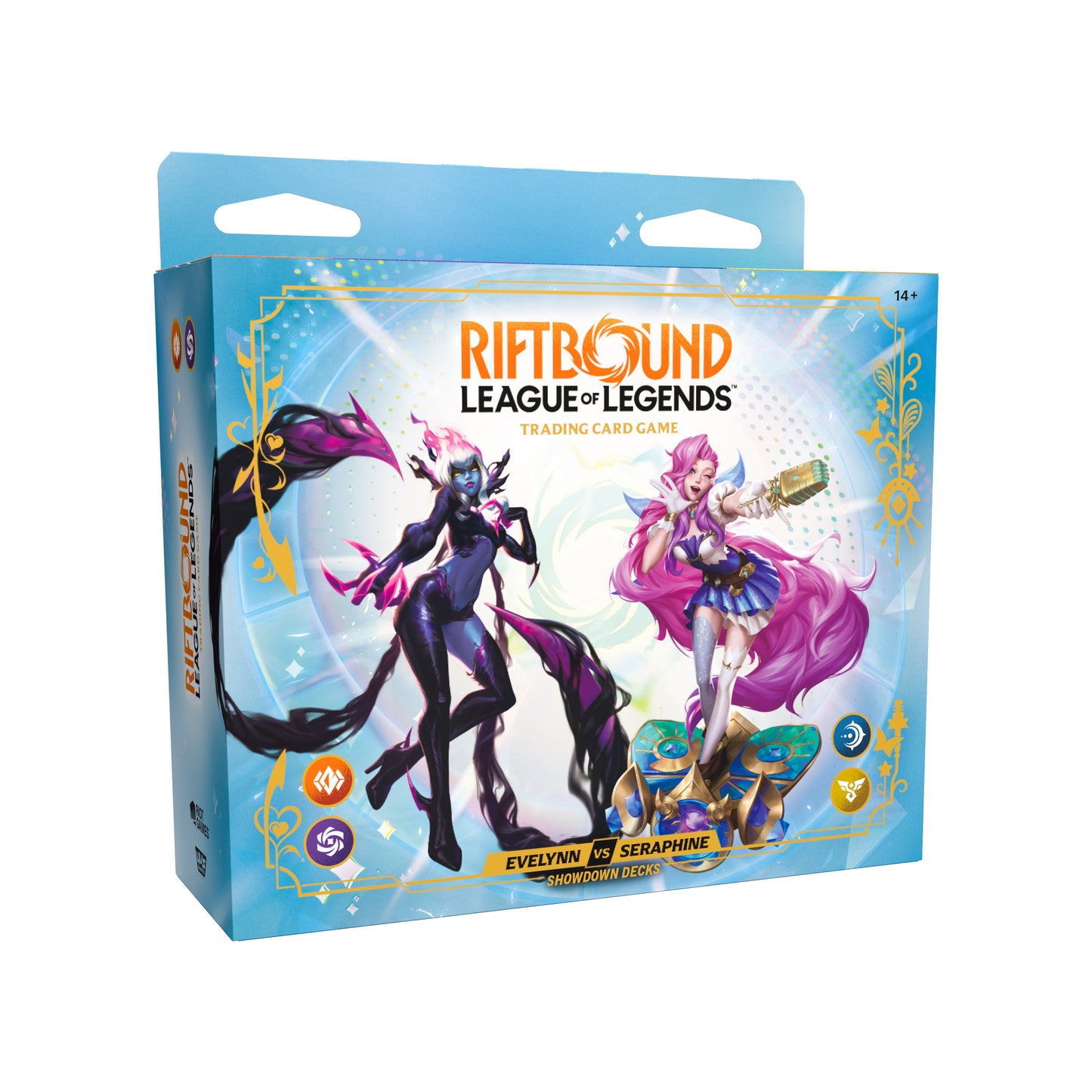 PRE-ORDER | Riftbound: League of Legends TCG – Radiance Evelynn & Seraphine Showdown Deck Display (4 Decks) – EN