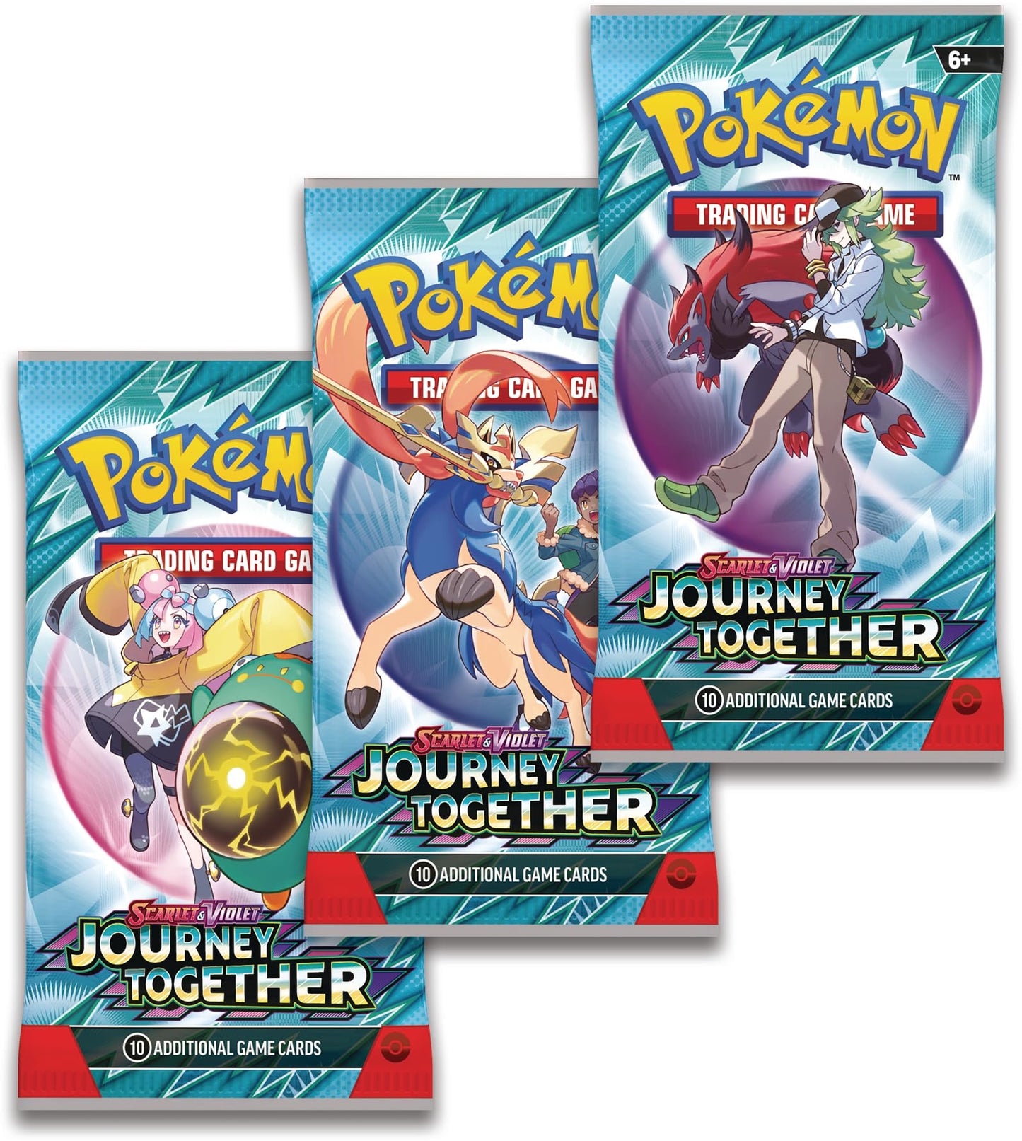 Pokémon TCG: Scarlet & Violet – SV09 Journey Together Scrafty 3-Pack Blister
