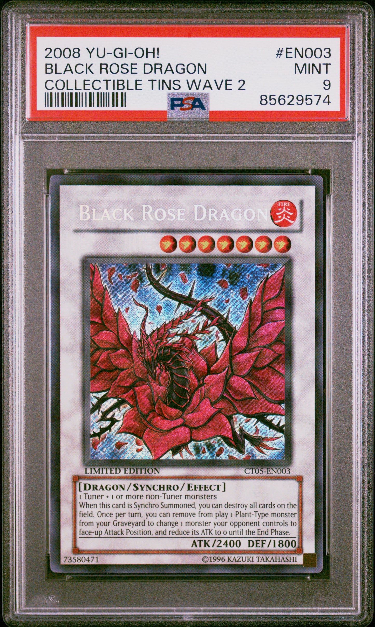 2008 YU-GI-OH! COLLECTIBLE TINS WAVE 2 #EN003 BLACK ROSE DRAGON COLLECTIBLE TINS WAVE 2