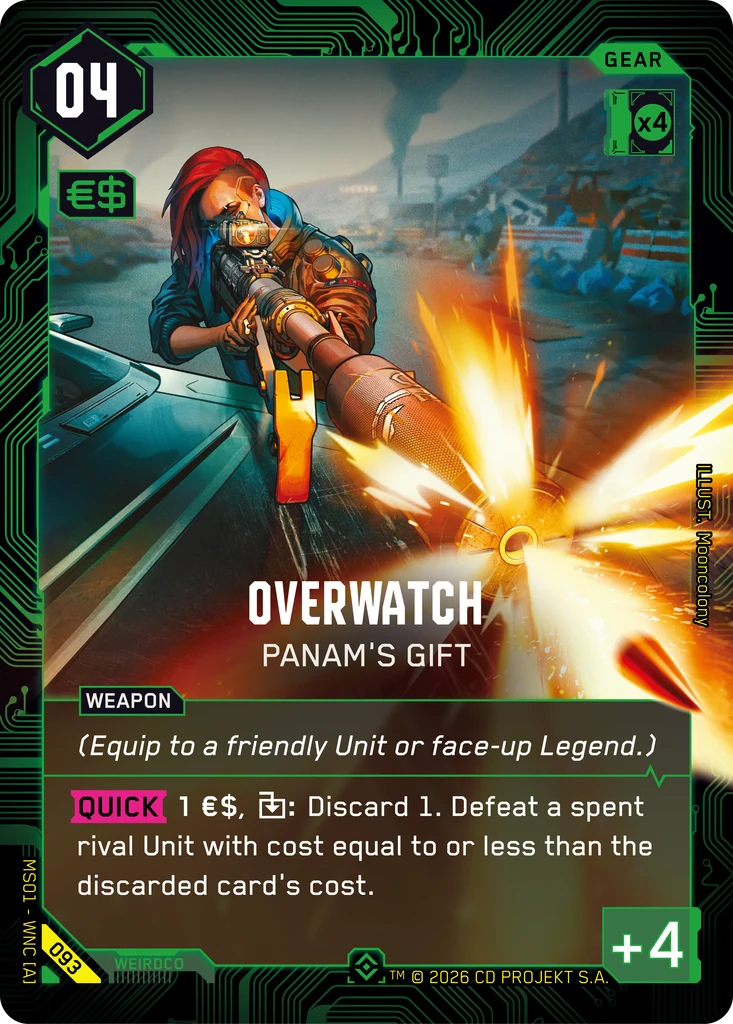 Overwatch – Panam's Gift – Cyberpunk TCG карта #093 от Welcome to Night City