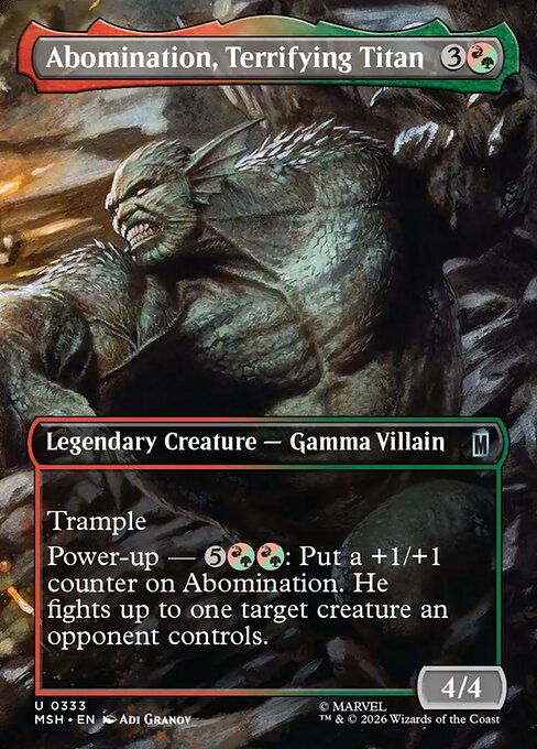 Abomination, Terrifying Titan (Foil Uncommon) – MSH – NM – EN