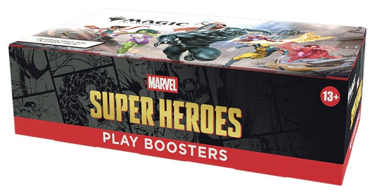 MTG Marvel Super Heroes Play Booster Display 30 пакета — изглед отстрани