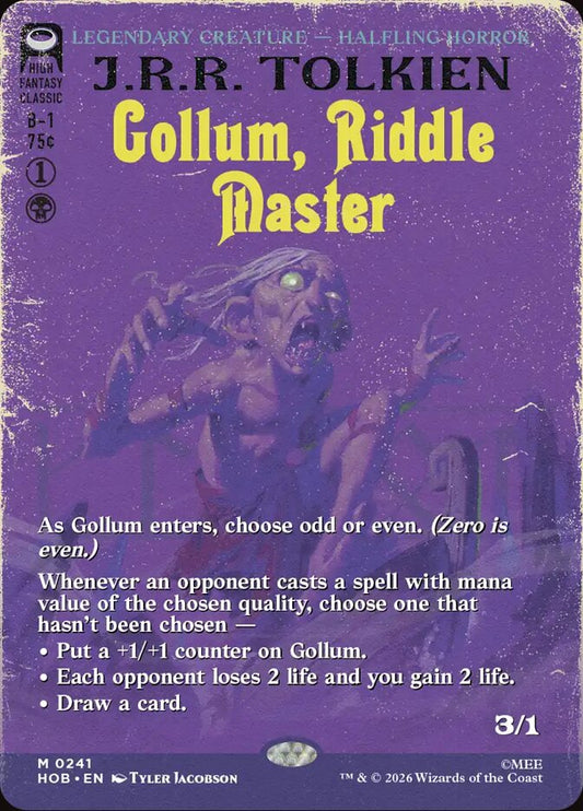 Gollum, Riddle Master Borderless Scene – Magic: The Gathering карта от The Hobbit