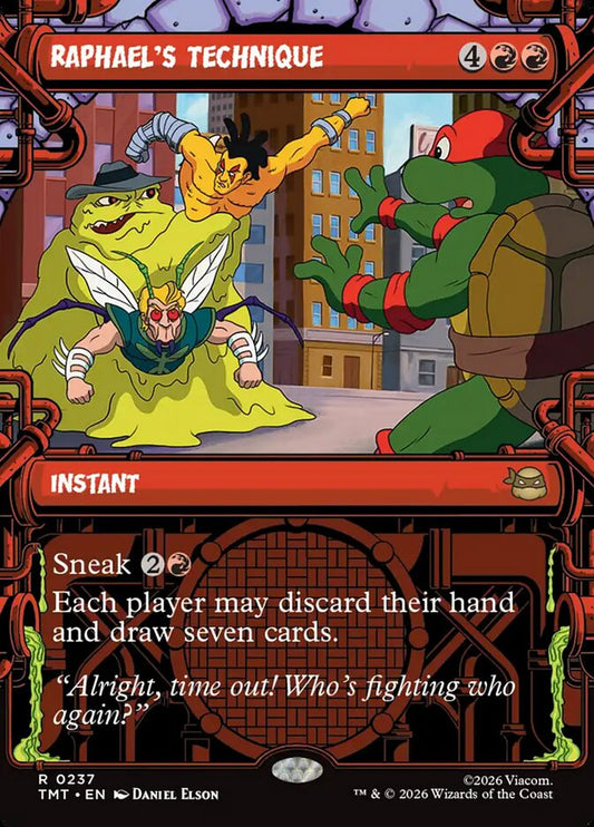 Raphael's Technique Foil Showcase Borderless – Magic: The Gathering карта от Teenage Mutant Ninja Turtles