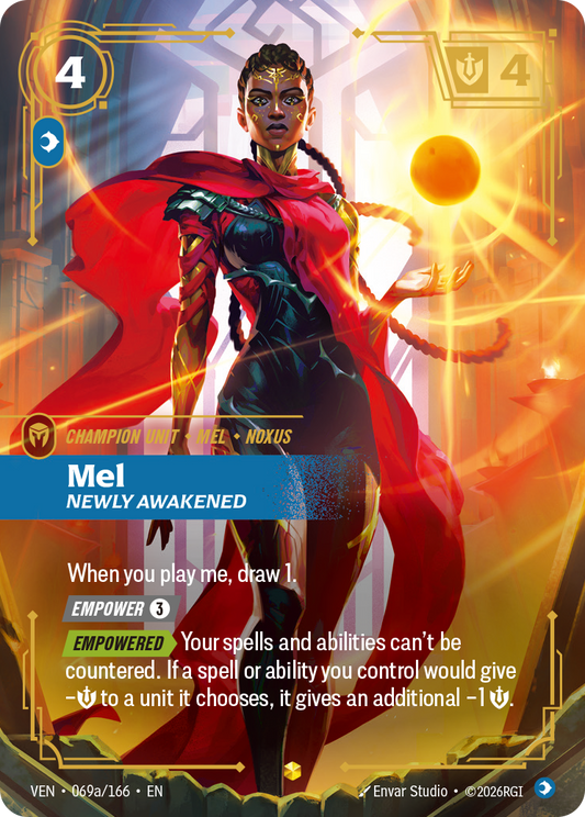 Mel, Newly Awakened Showcase — VEN-069a, Riftbound карта