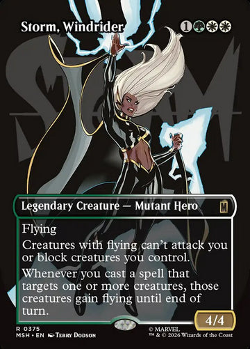 Storm, Windrider Borderless – Magic: The Gathering карта от Marvel Super Heroes
