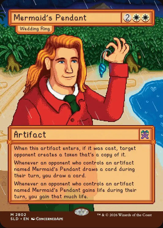 Wedding Ring „Mermaid's Pendant“ – Magic: The Gathering карта от Secret Lair x Stardew Valley