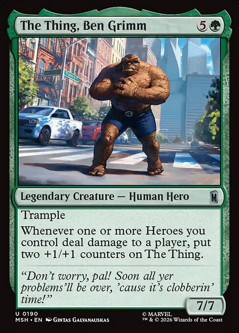 The Thing, Ben Grimm (Foil Uncommon) – MSH – NM – EN