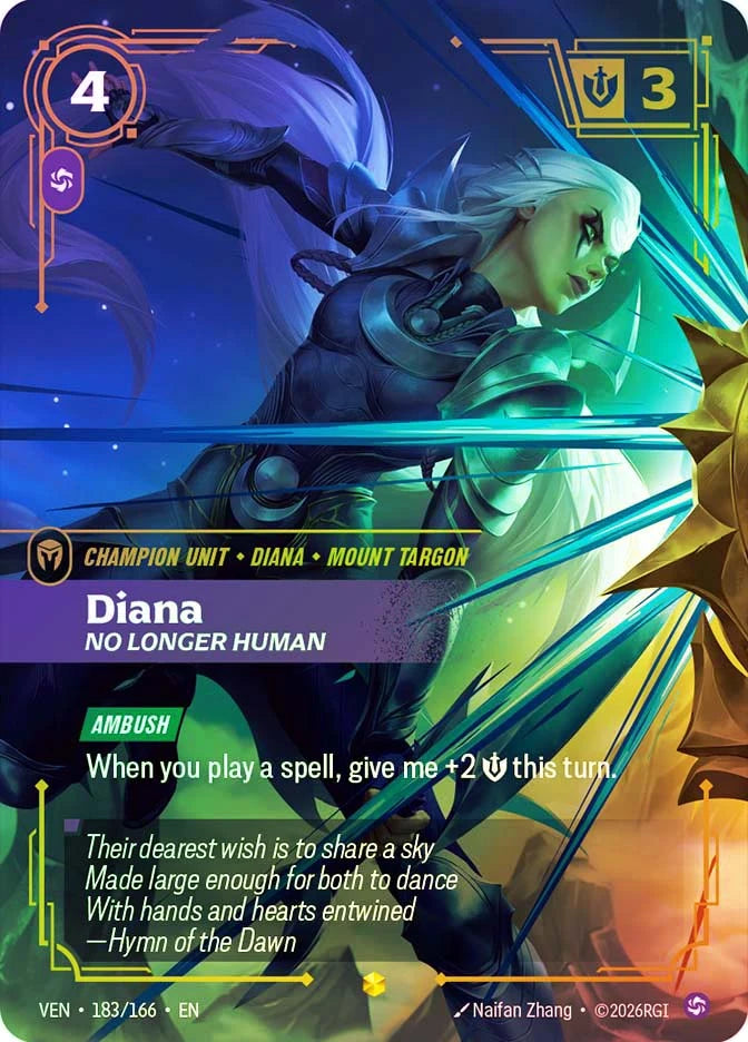 Diana, No Longer Human – Riftbound Vendetta карта
