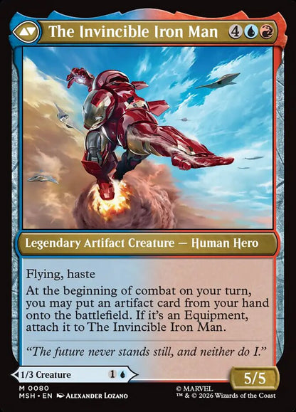 The Invincible Iron Man – Magic: The Gathering карта от Marvel Super Heroes (гръб)