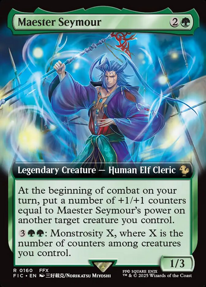 Maester Seymour Extended Art – Magic: The Gathering карта от Final Fantasy Commander