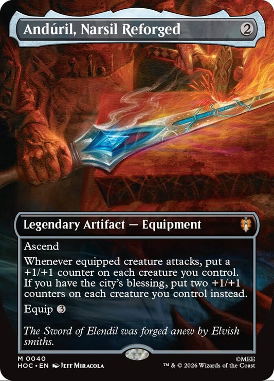 Andúril, Narsil Reforged Foil Borderless – Magic: The Gathering карта от The Hobbit Eternal
