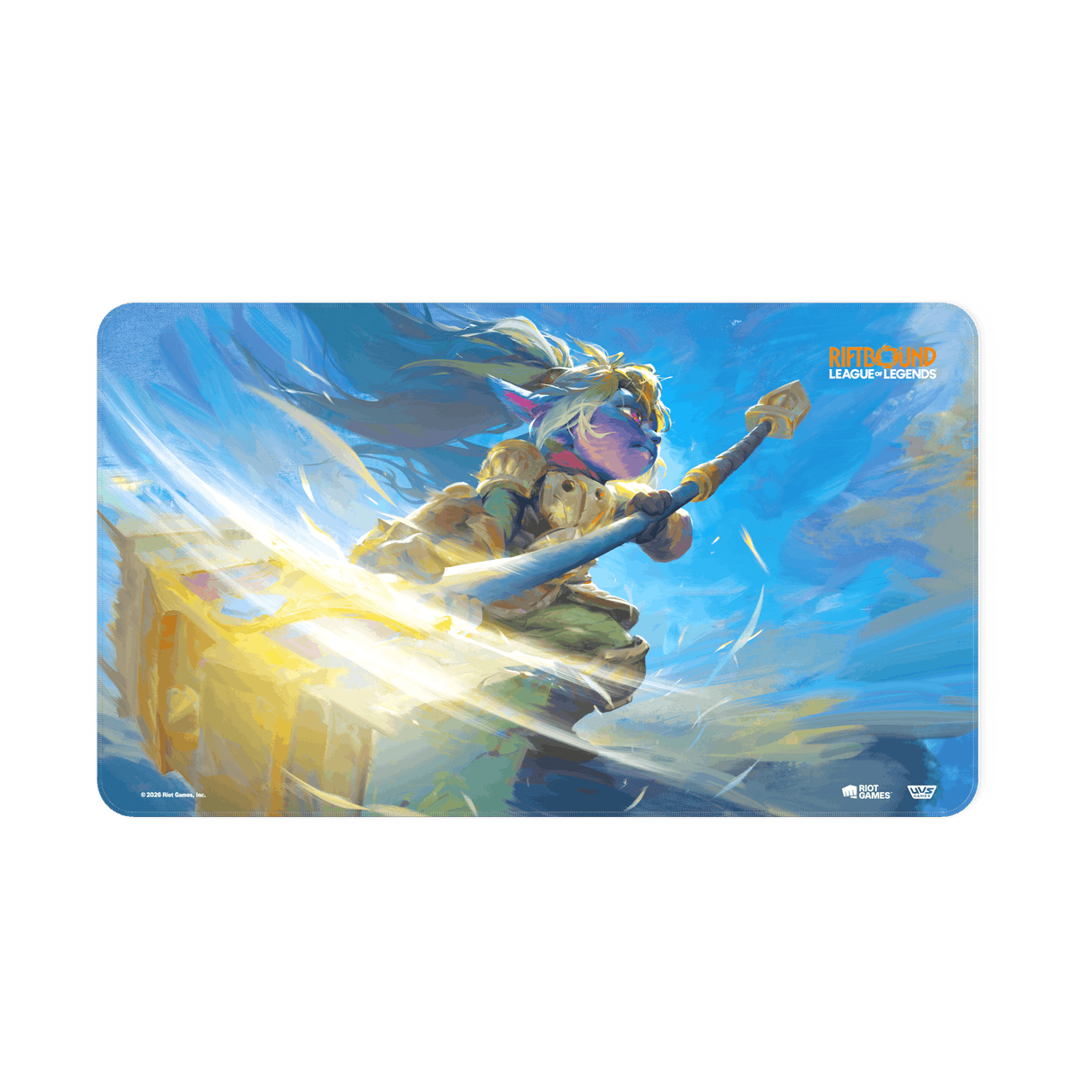 Riftbound Unleashed плеймат Poppy, Keeper of the Hammer — 61 × 35,5 см