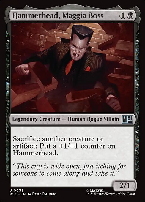 Hammerhead, Maggia Boss (Foil Uncommon) – MSC – NM – EN