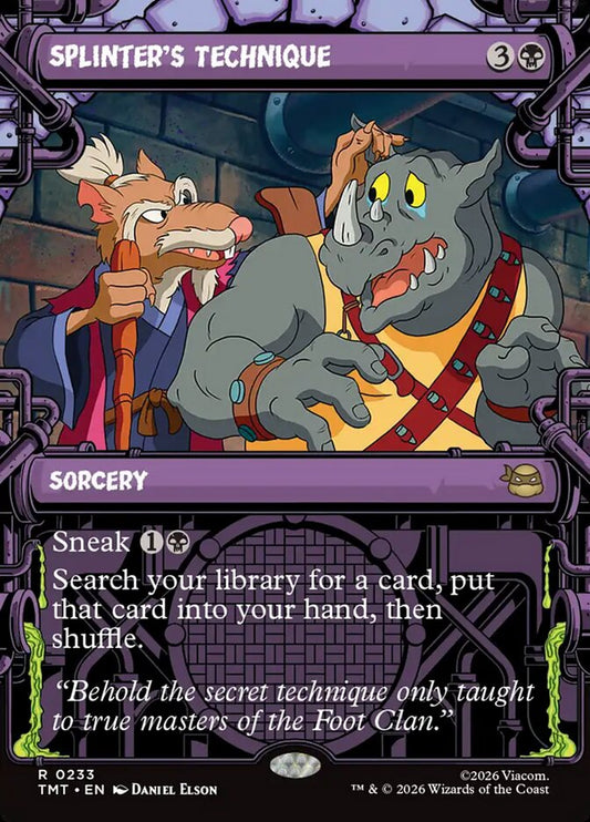 Splinter's Technique Showcase Borderless – Magic: The Gathering карта от Teenage Mutant Ninja Turtles