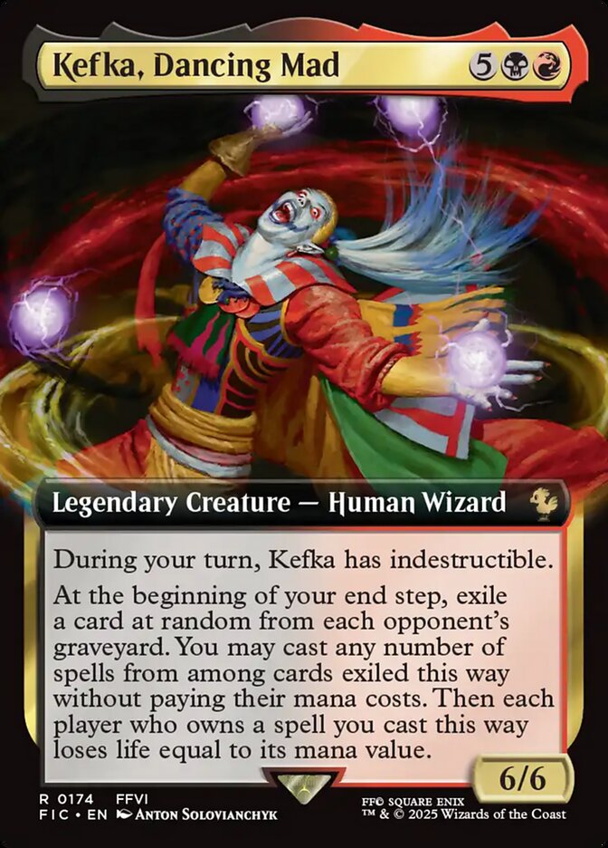 Kefka, Dancing Mad Extended Art – Magic: The Gathering карта от Final Fantasy Commander