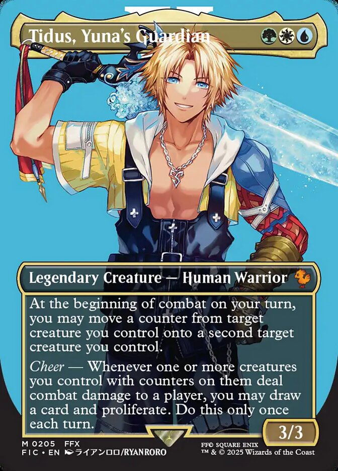 Tidus, Yuna's Guardian Borderless – Magic: The Gathering карта от Final Fantasy Commander