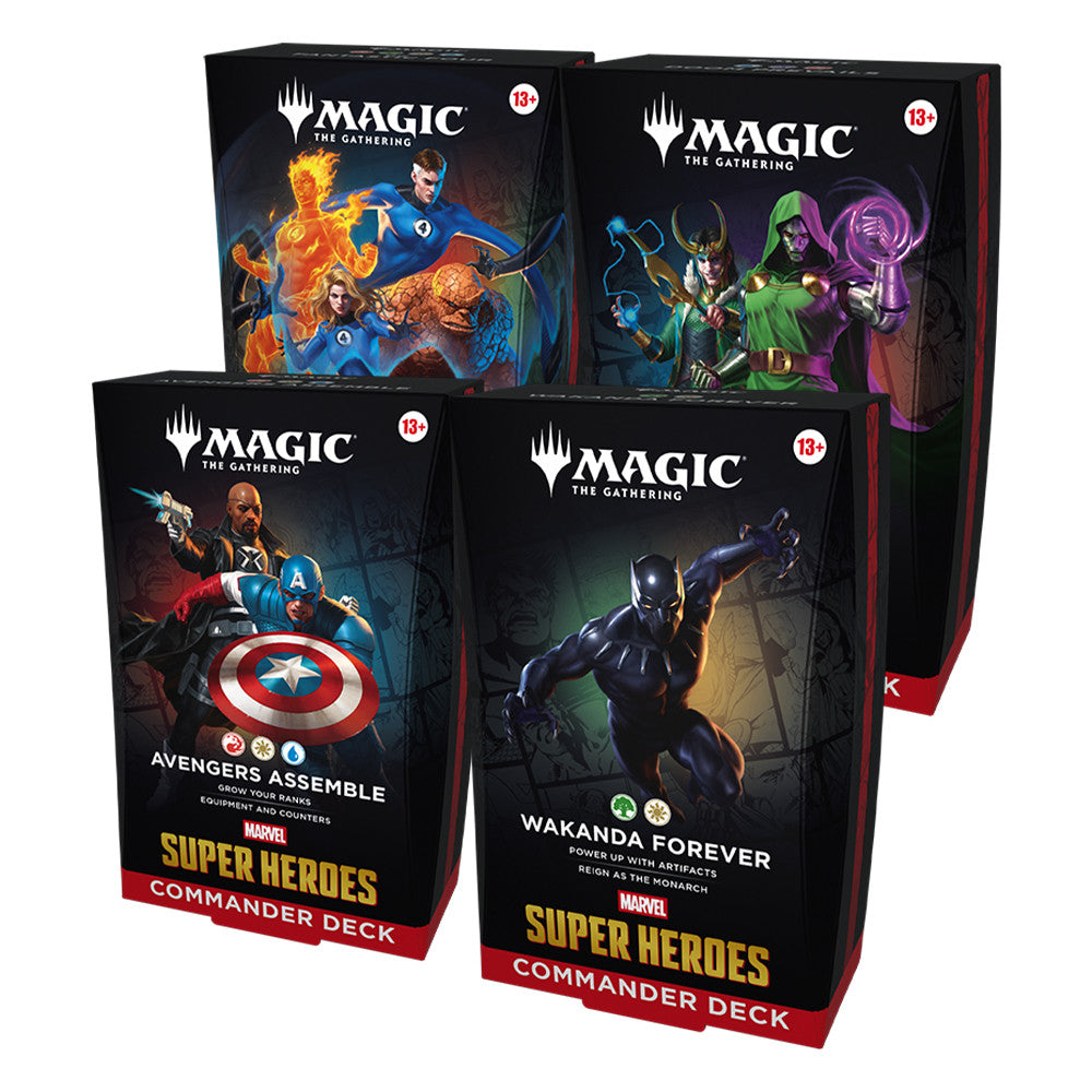 PRE-ORDER | Magic: The Gathering – Marvel Super Heroes Commander Decks – Set of 4