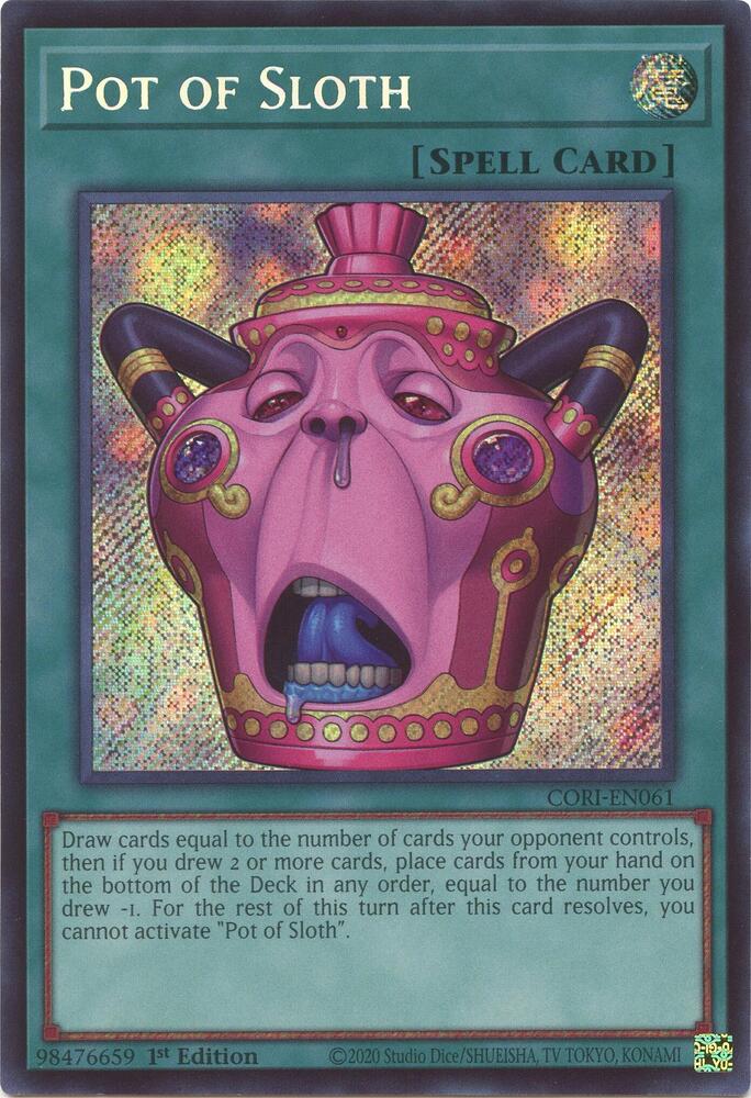 Pot of Sloth (V.1 - Secret Rare) – CORI-EN061 – NM – EN