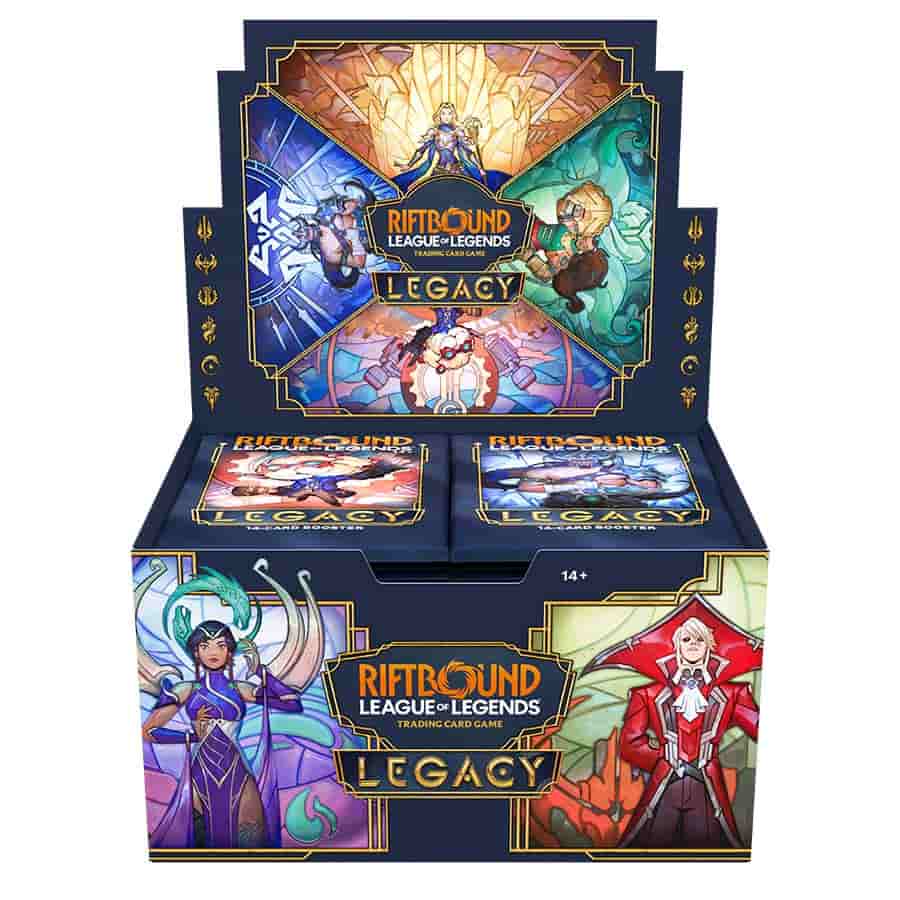 Riftbound Legacy Booster Display — изглед отстрани