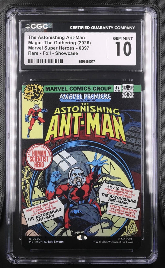 The Astonishing Ant-Man MSH 0397 Showcase Foil — CGC 10 GEM MINT в защитен слаб