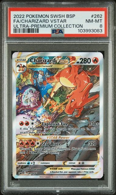 2022 POKEMON SWSH BLACK STAR PROMO #262 FA/CHARIZARD VSTAR ULTRA-PREMIUM COLLECTION