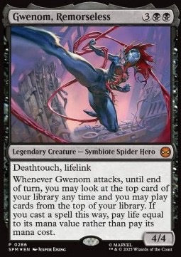 Gwenom, Remorseless (V.2) Magic: The Gathering | Marvel's Spider-Man: Promos