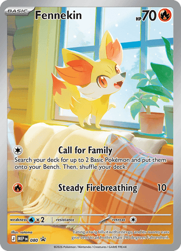 Fennekin Promo – Pokémon TCG карта от MEP Black Star Promos (MEP 080)
