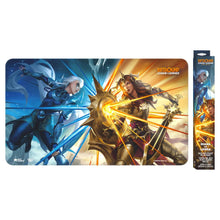 Riftbound Vendetta плеймат Diana vs Leona с кутията — 61 × 35,5 см