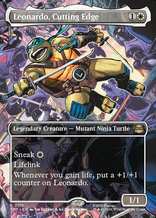 Leonardo, Cutting Edge Borderless – Magic: The Gathering карта от Teenage Mutant Ninja Turtles
