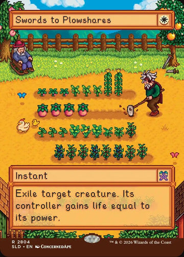 Swords to Plowshares – Magic: The Gathering карта от Secret Lair x Stardew Valley