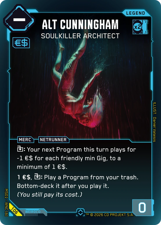 Alt Cunningham – Soulkiller Architect – Cyberpunk TCG карта #106 от Welcome to Night City