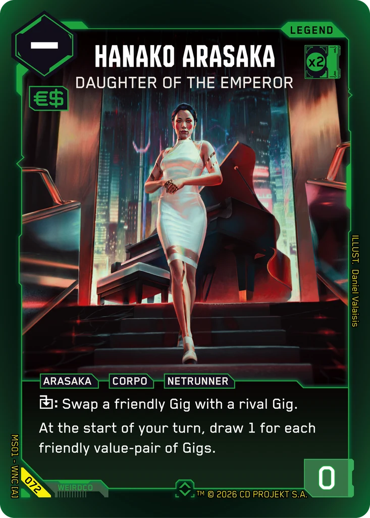 Hanako Arasaka – Daughter of the Emperor – Cyberpunk TCG карта #072 от Welcome to Night City