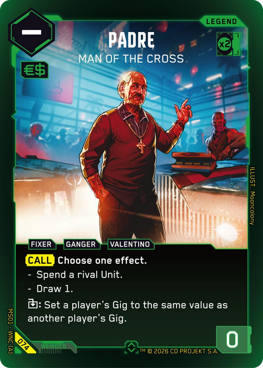 Padre – Man of the Cross – Cyberpunk TCG карта #074 от Welcome to Night City