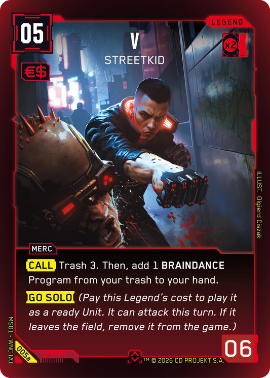 V – Streetkid – Cyberpunk TCG карта #005a от Welcome to Night City