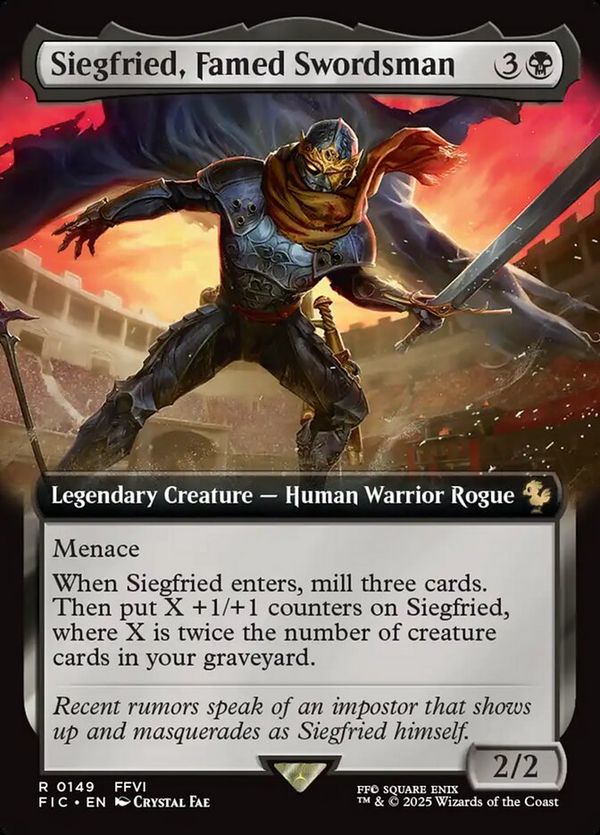 Siegfried, Famed Swordsman Extended Art – Magic: The Gathering карта от Final Fantasy Commander