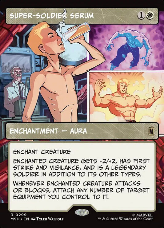 Super-Soldier Serum Showcase Borderless – Magic: The Gathering карта от Marvel Super Heroes