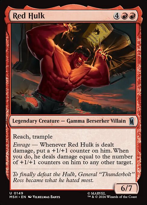 Red Hulk (Foil Uncommon) – MSH – NM – EN