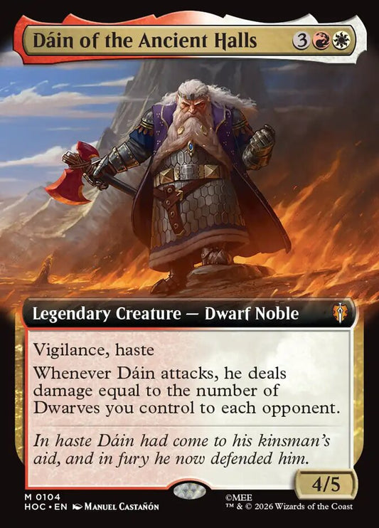 Dáin of the Ancient Halls Extended Art – Magic: The Gathering карта от The Hobbit Eternal