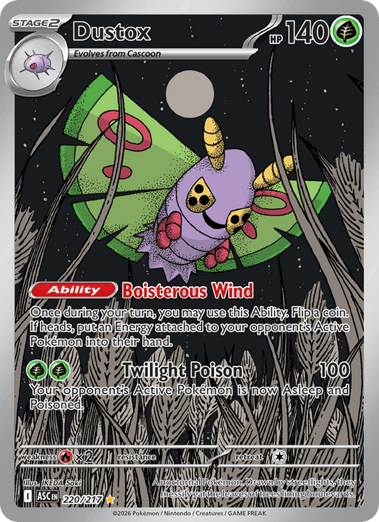 Dustox Illustration Rare – Pokémon TCG карта от Ascended Heroes (ASC 220)