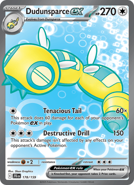 Dudunsparce ex Ultra Rare – Pokémon TCG карта от Journey Together (JTG 178)